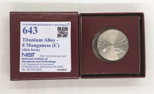 SRM 643 光譜鈦.鈦基標準鈦合金，8 Mn(C)標準品